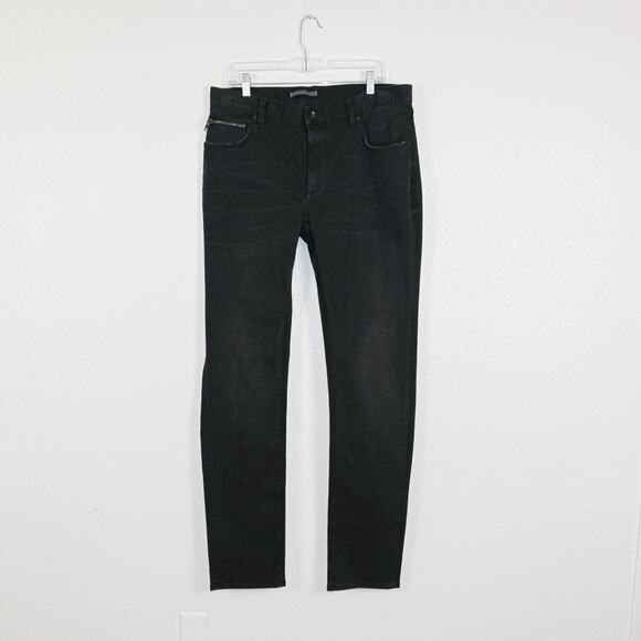 John Varvatos Collection Men's Black Denim Jeans Size 36R Slim - Picture 1 of 14